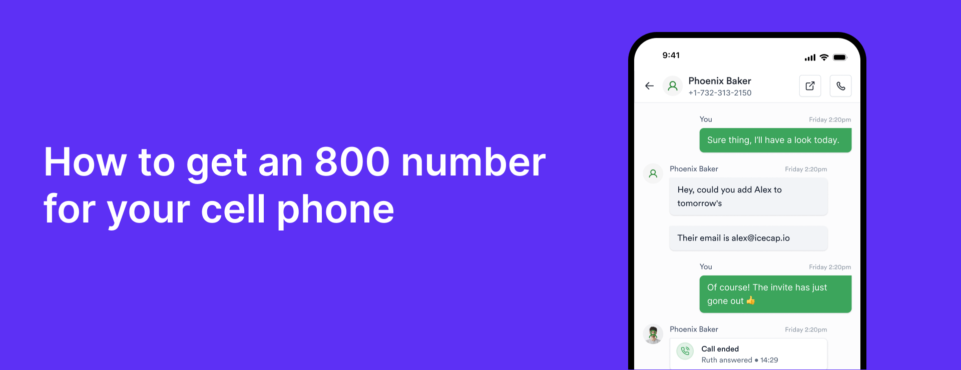 Get an 800 number for cellphone business