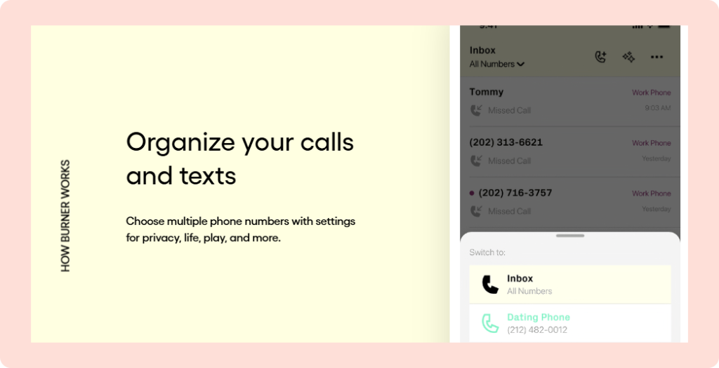 Send a text from a random phone number with Burner