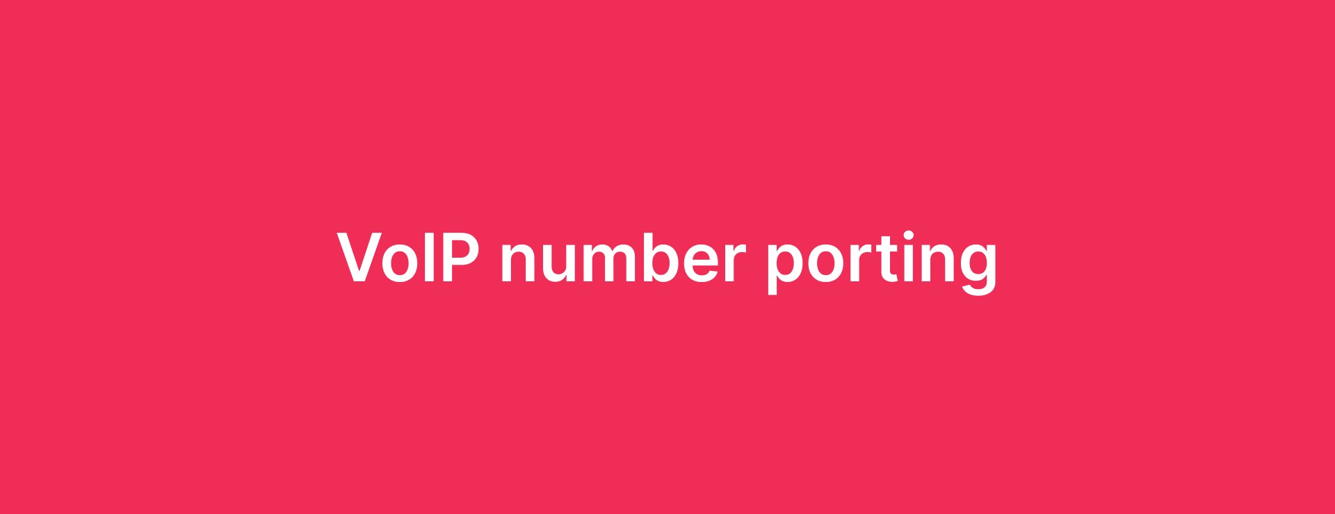 VoIP number porting online